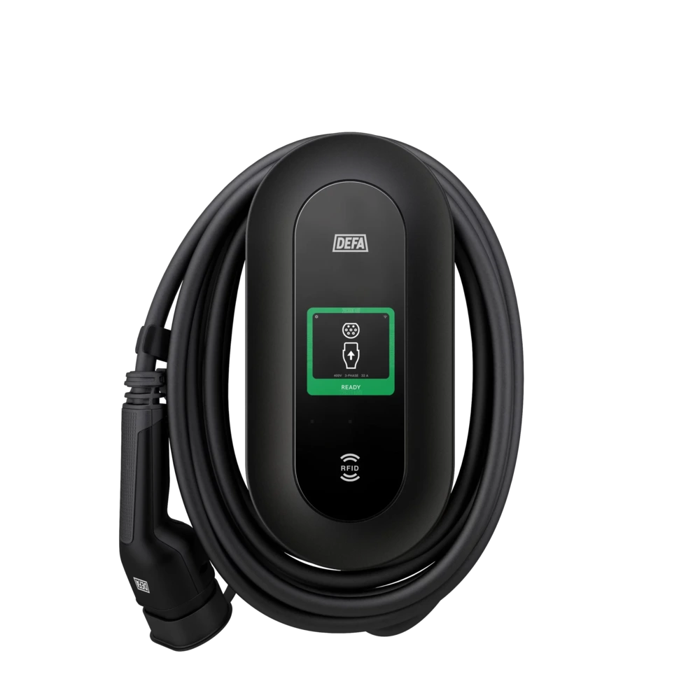 Stilren produktbild av Defa Power laddbox.