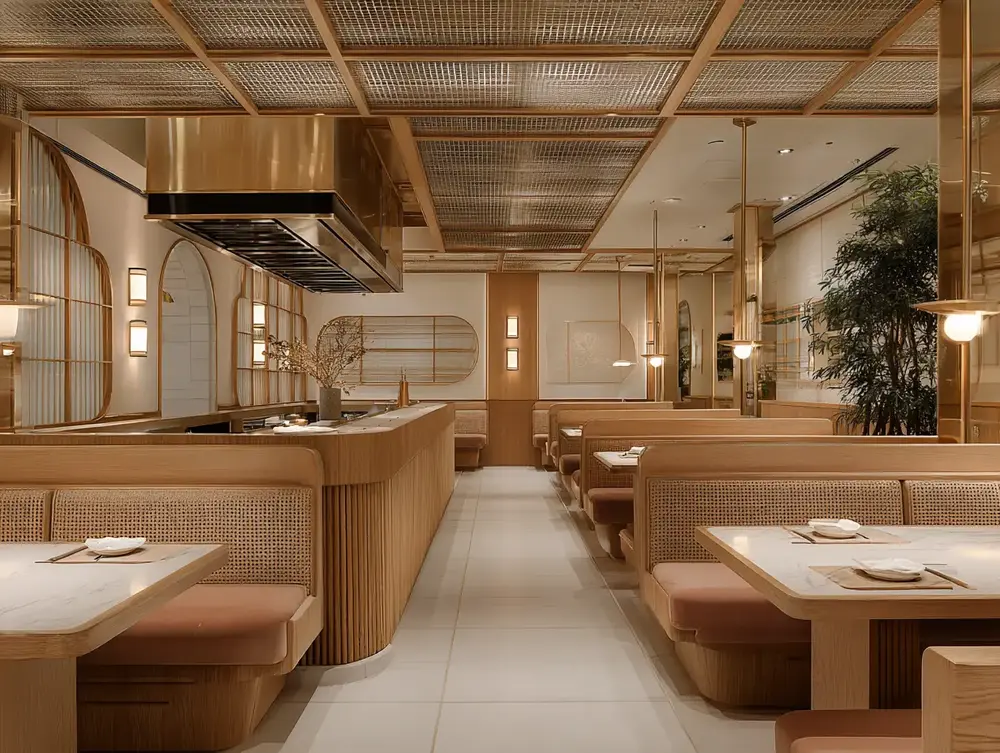 Elinstallationer i en restaurangs barområde, för belysning och utrustning.