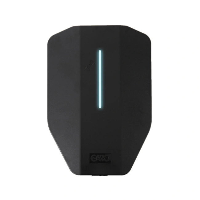 Stilren produktbild av Garo Entity Home laddbox, en elegant modell för privat bruk.