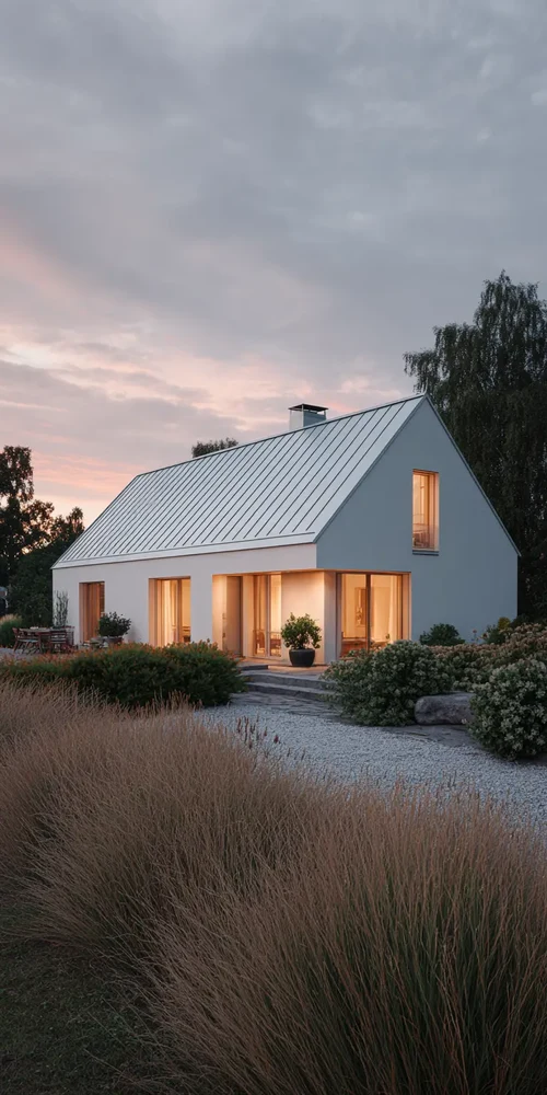 Exempel på en stilren och säker skandinavisk elinstallation i en modern villa.