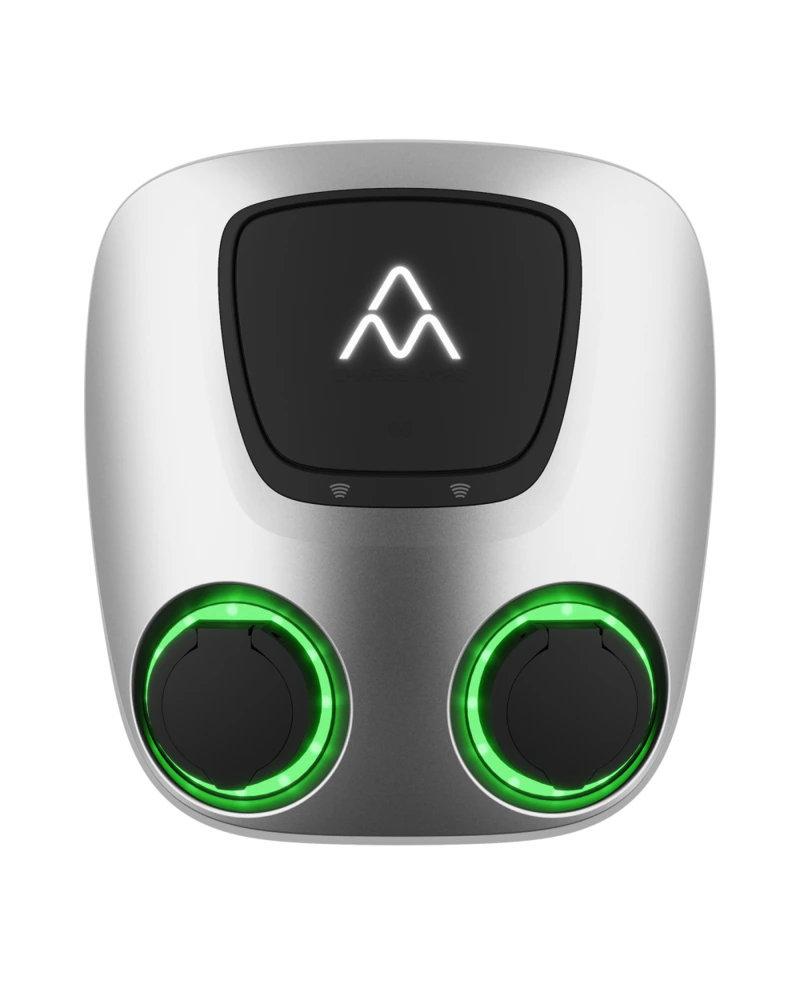 Stilren produktbild av Charge Amps Aura laddbox.