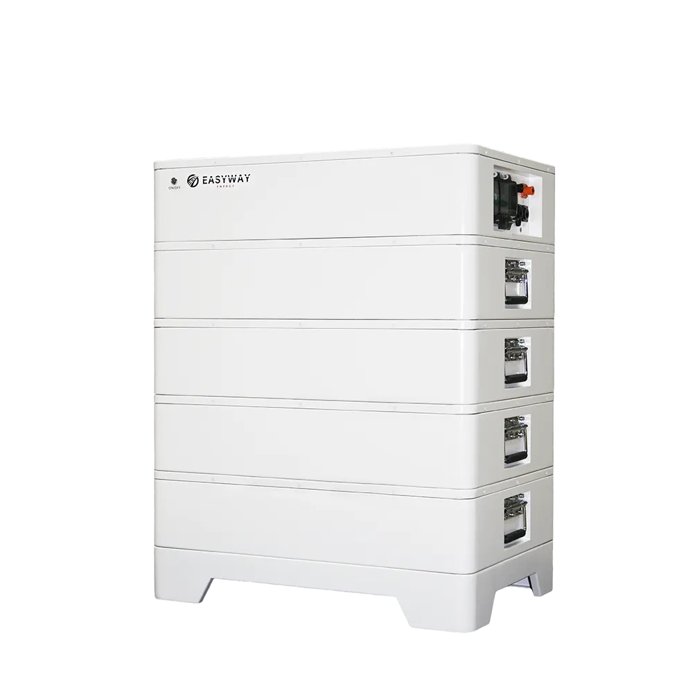 Easyway Energy stackable white modular battery storage system.